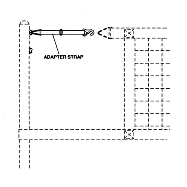 Flex Net Replacement Net with 2 in. Extended Strap for use with Uprights with Existing Strap Bridges.